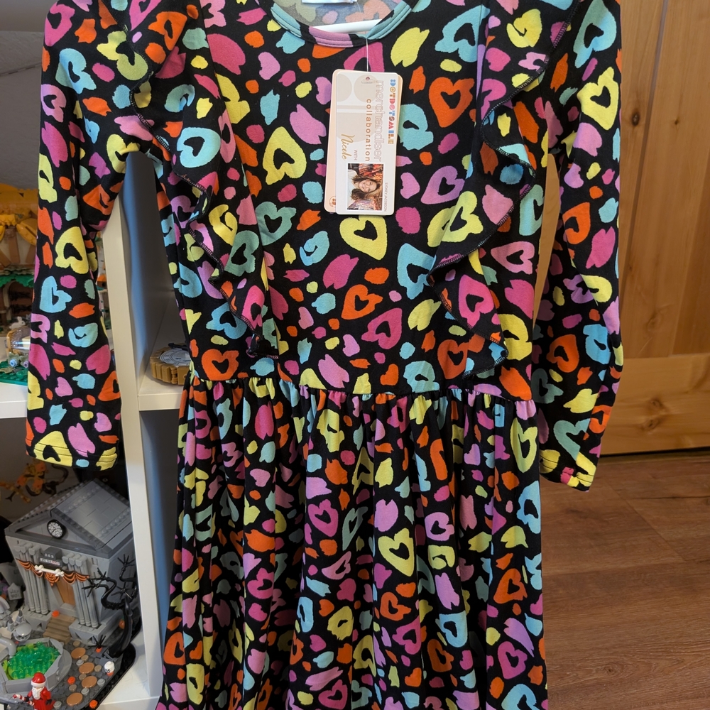 Dot Dot Smile Multicolor Heart Kids Dress